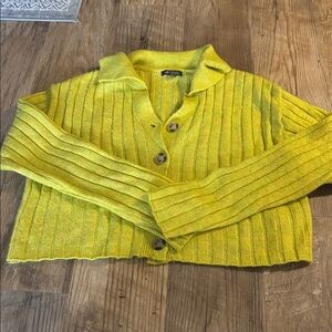 Wild Fable Yellow/Green Knit Sweater